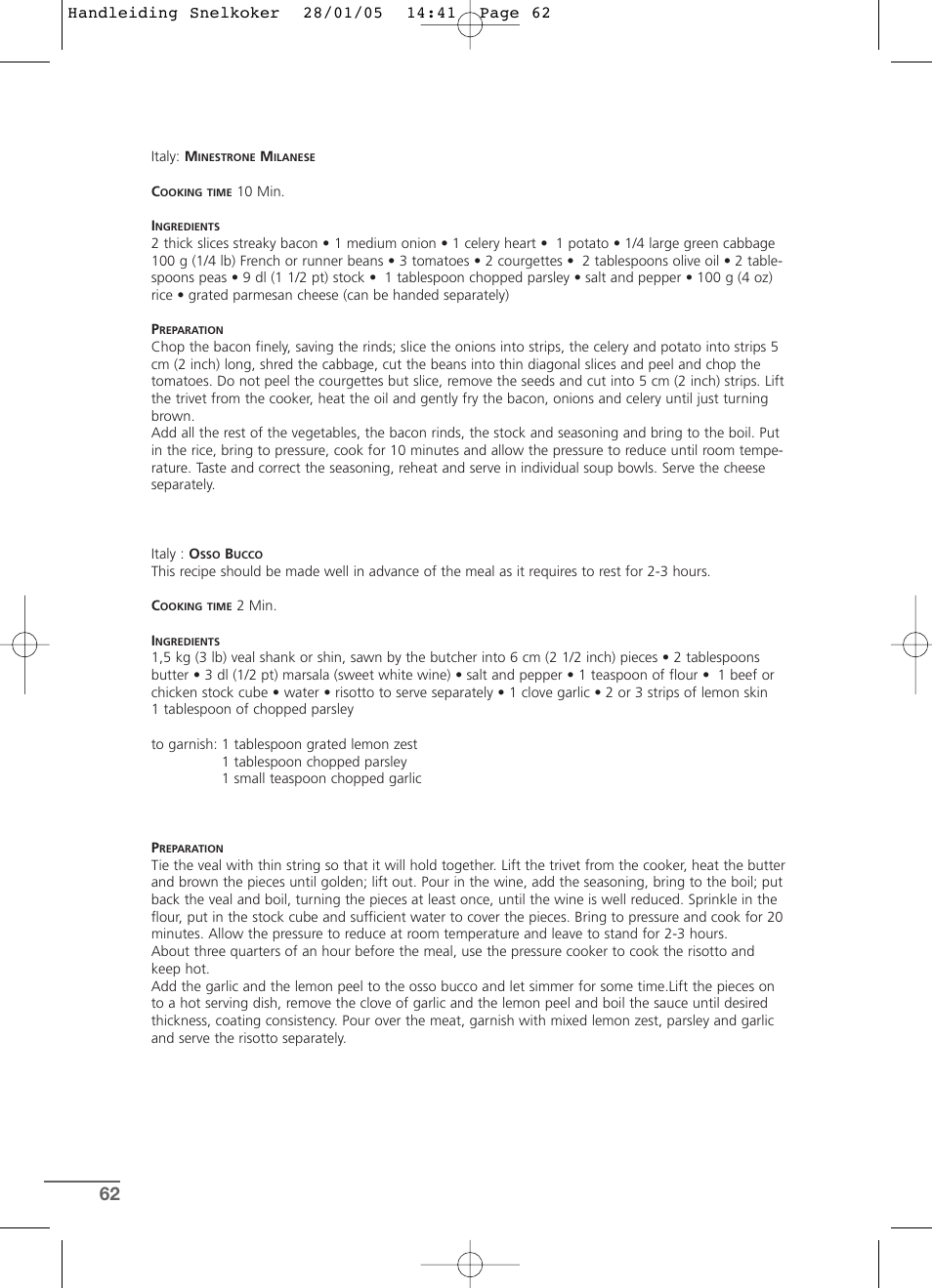 Kleenmaid CW2399 User Manual | Page 62 / 84