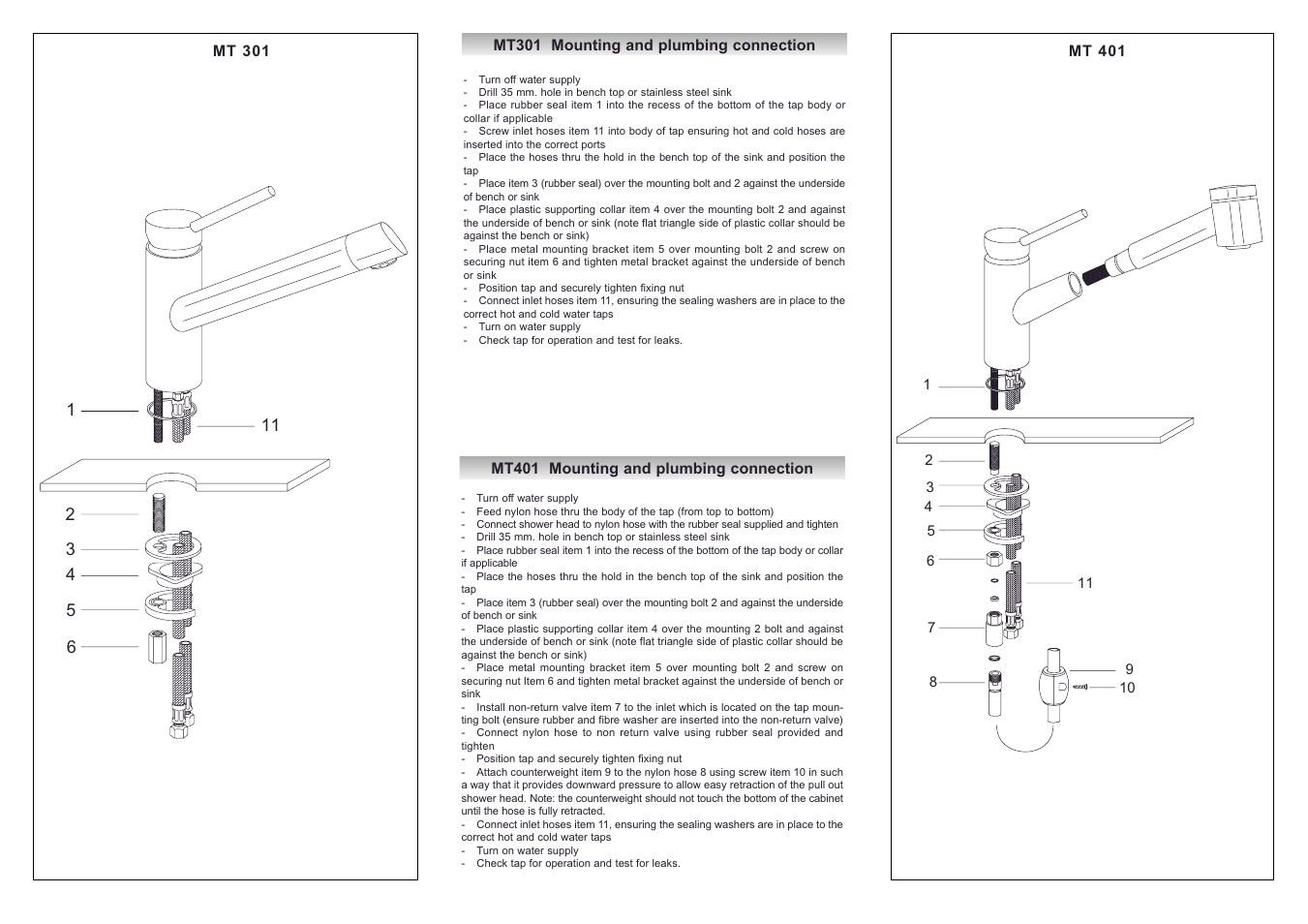 Kleenmaid MT301 User Manual | Page 2 / 2