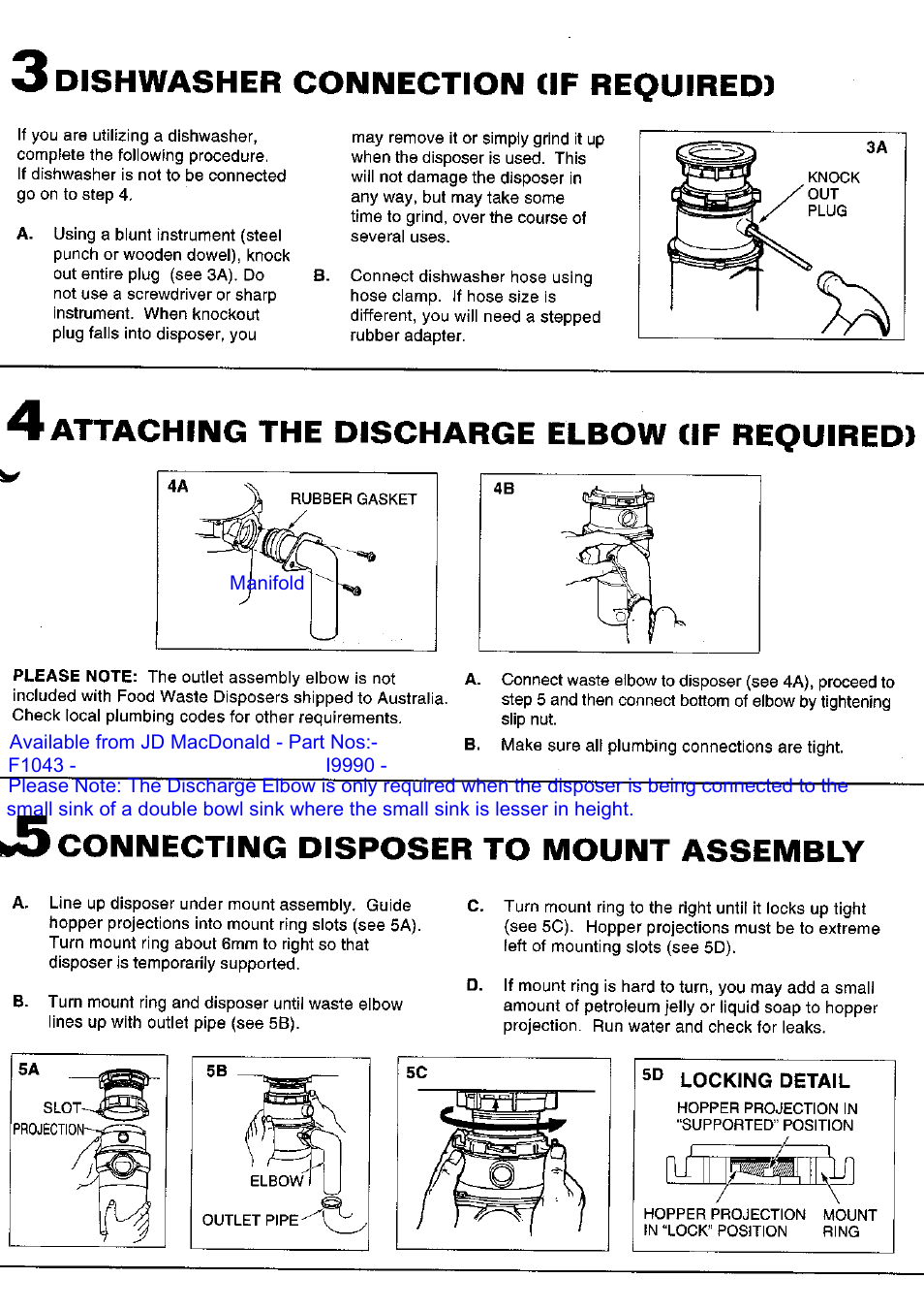 Kleenmaid Waste Disposal Units User Manual | Page 5 / 8