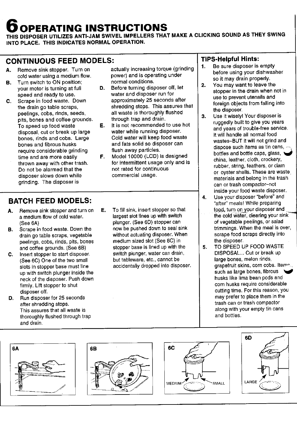 Kleenmaid Waste Disposal Units User Manual | Page 6 / 8