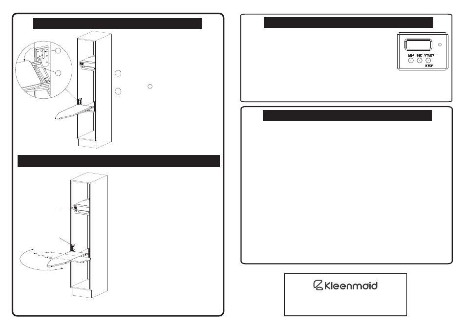 Warning | Kleenmaid LWK320 User Manual | Page 2 / 2