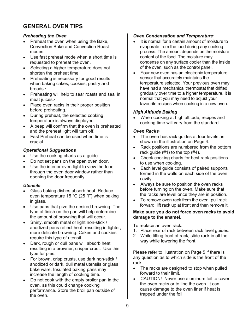 General oven tips | Kleenmaid TO901X User Manual | Page 11 / 38