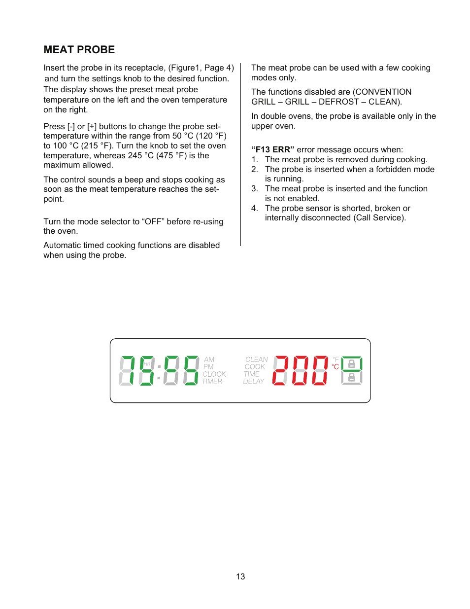 Meat probe | Kleenmaid TO901X User Manual | Page 15 / 38