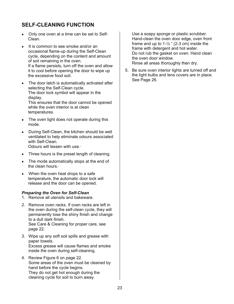 Self-cleaning function | Kleenmaid TO901X User Manual | Page 25 / 38