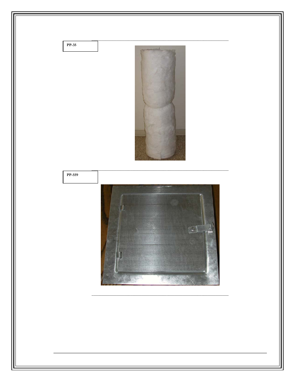 Insulation for top, sides, front, and back, pp-35 | Country Flame FP42 User Manual | Page 49 / 61