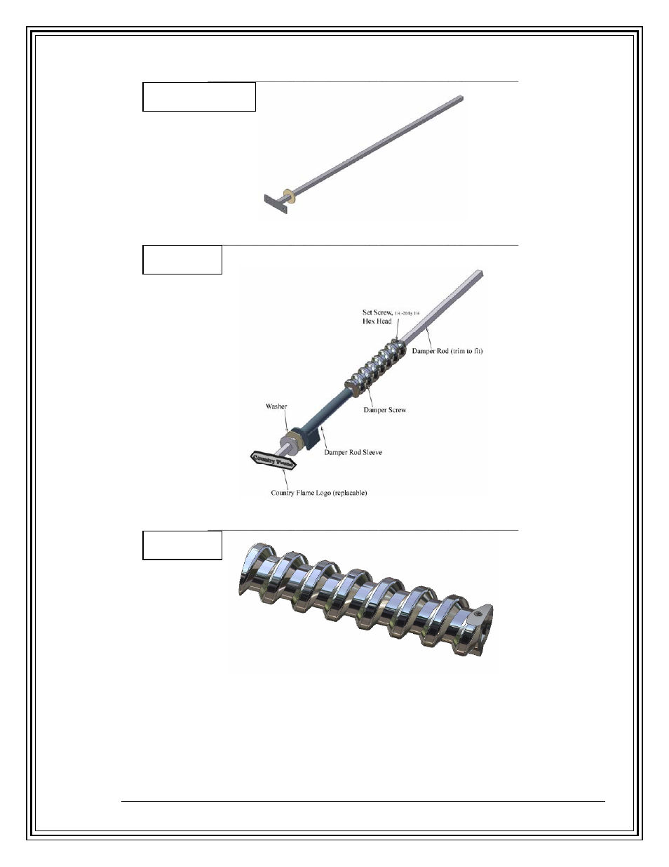 Damper screw, pp-564 | Country Flame FP42 User Manual | Page 52 / 61