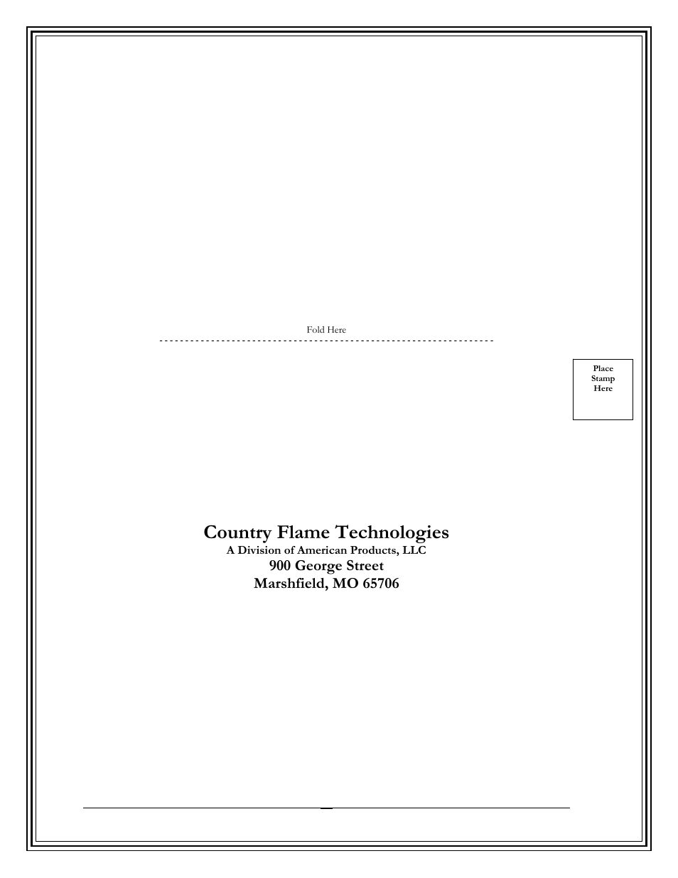 Country flame technologies | Country Flame FP42 User Manual | Page 60 / 61