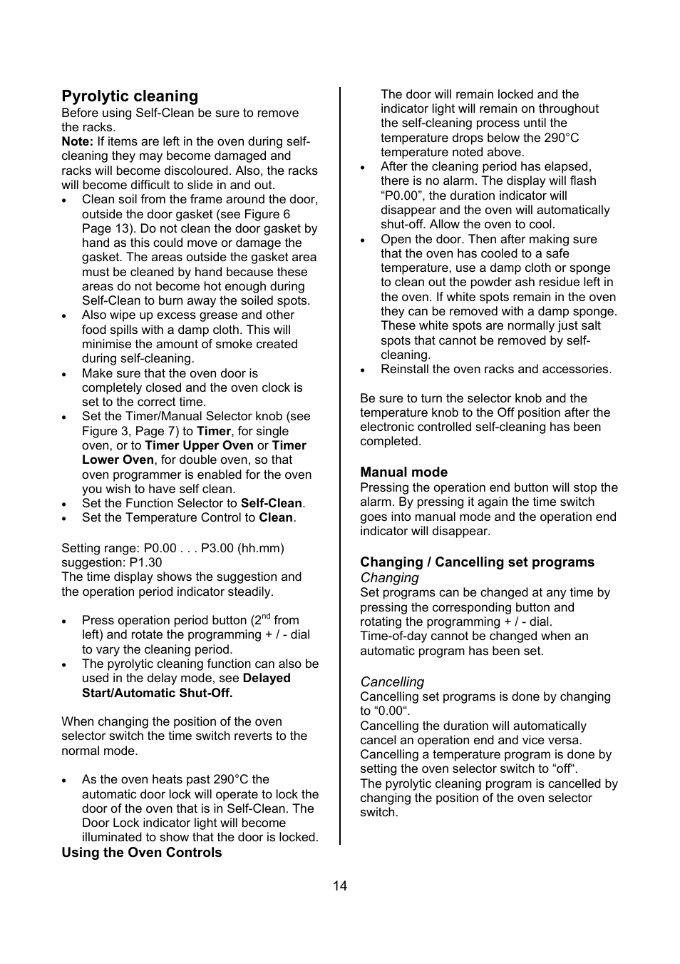 Pyrolytic cleaning | Kleenmaid TO900X User Manual | Page 15 / 30