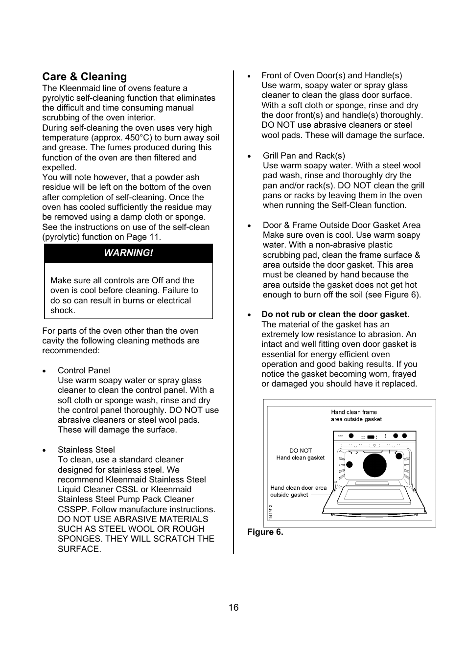 Care & cleaning | Kleenmaid TO900X User Manual | Page 17 / 30