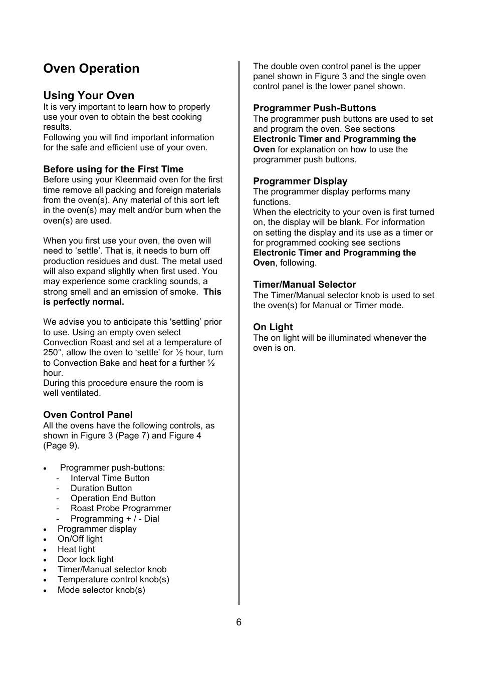 Oven operation, Using your oven | Kleenmaid TO900X User Manual | Page 7 / 30