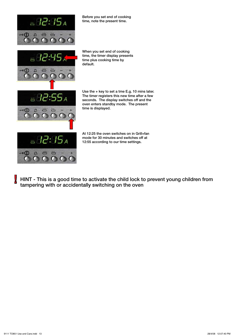 Kleenmaid TO851X User Manual | Page 13 / 17