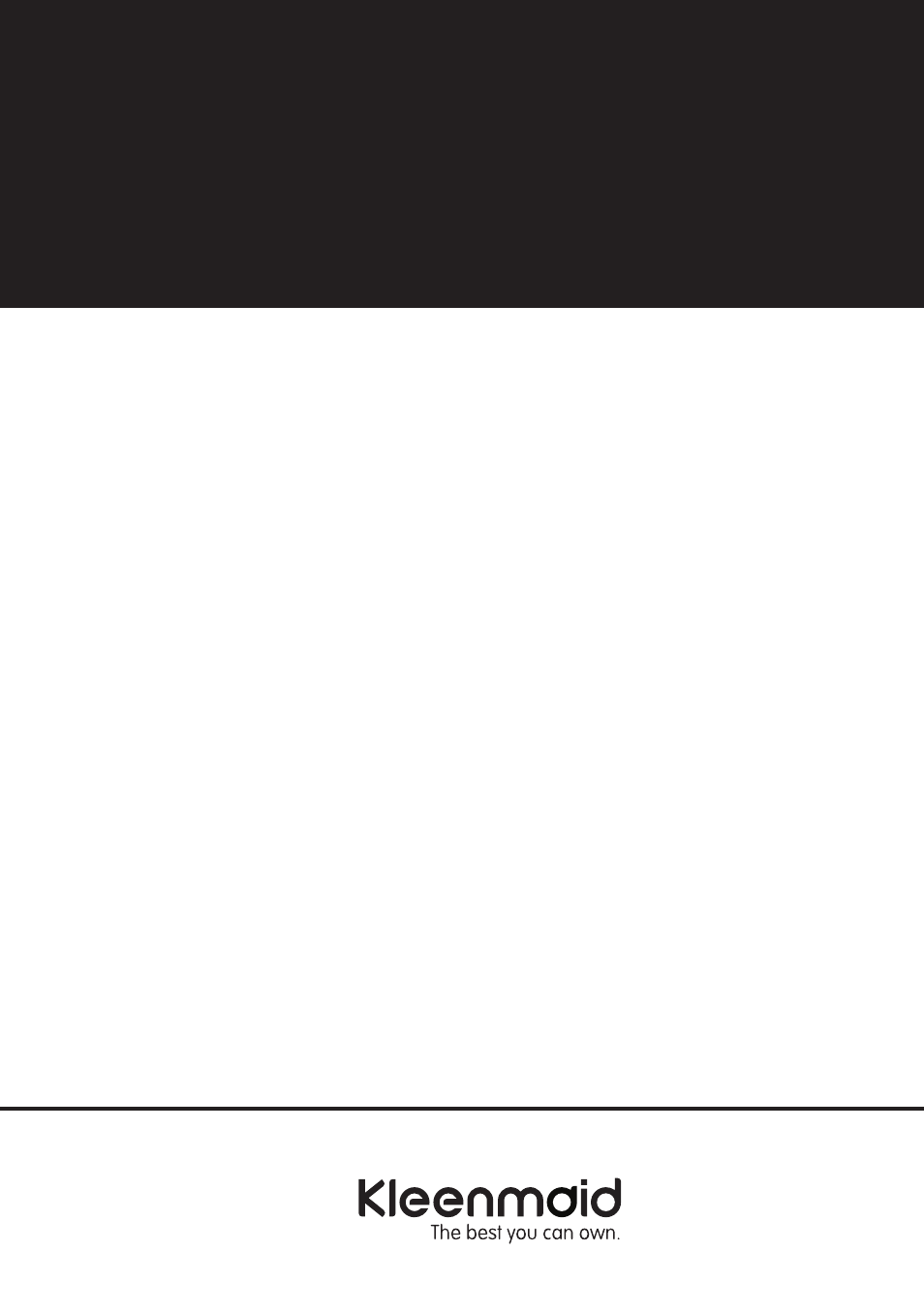 Kleenmaid TO850X User Manual | 16 pages