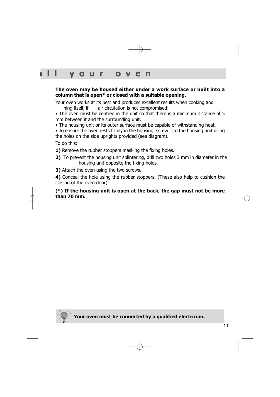 Kleenmaid TO701 User Manual | Page 11 / 32