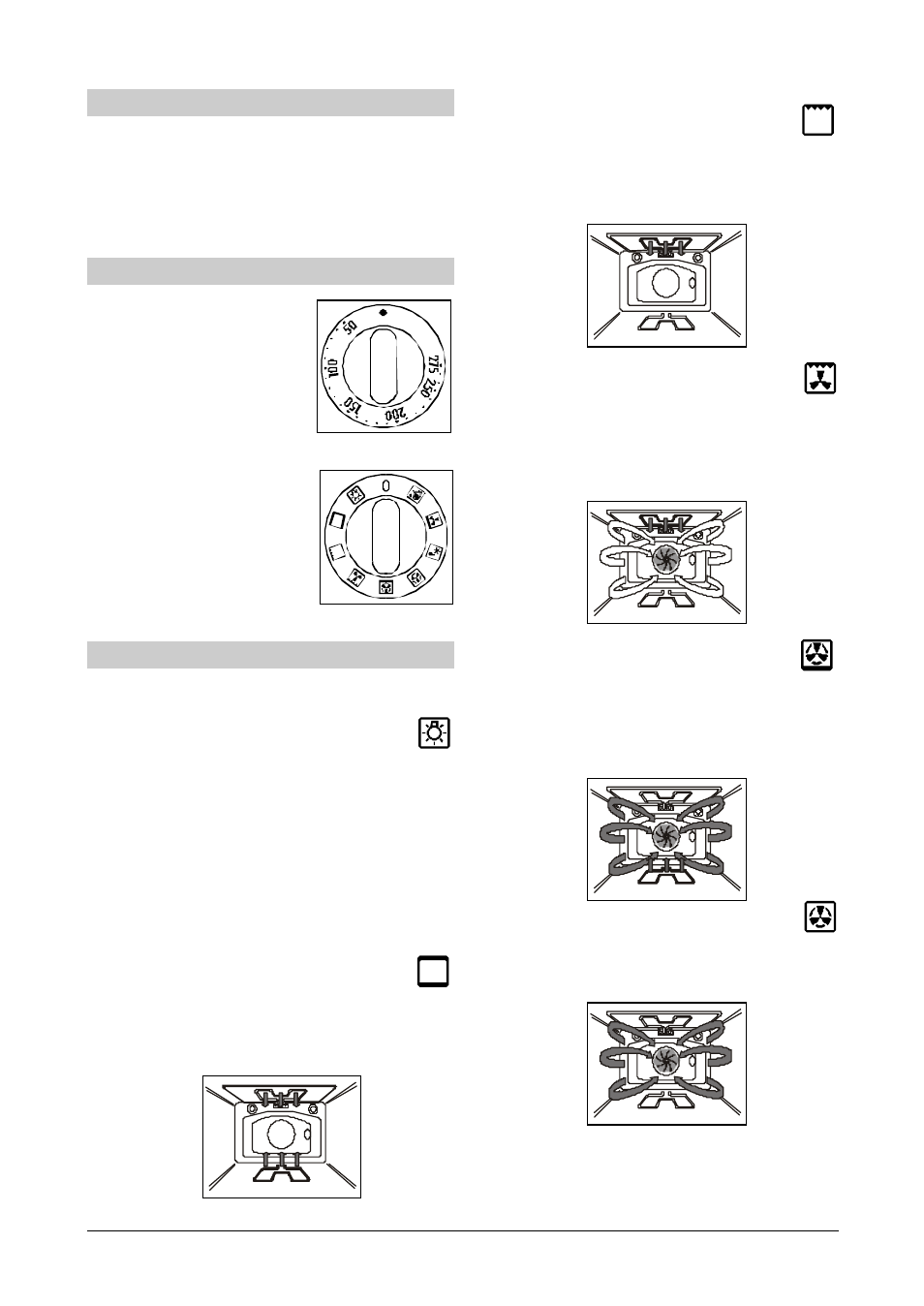 Important warnings, Operation, Modes of operation | Oven light, Conventional, Grill, Fan grill, Fan forced plus traditional, Fan forced | Kleenmaid TO600X User Manual | Page 15 / 32