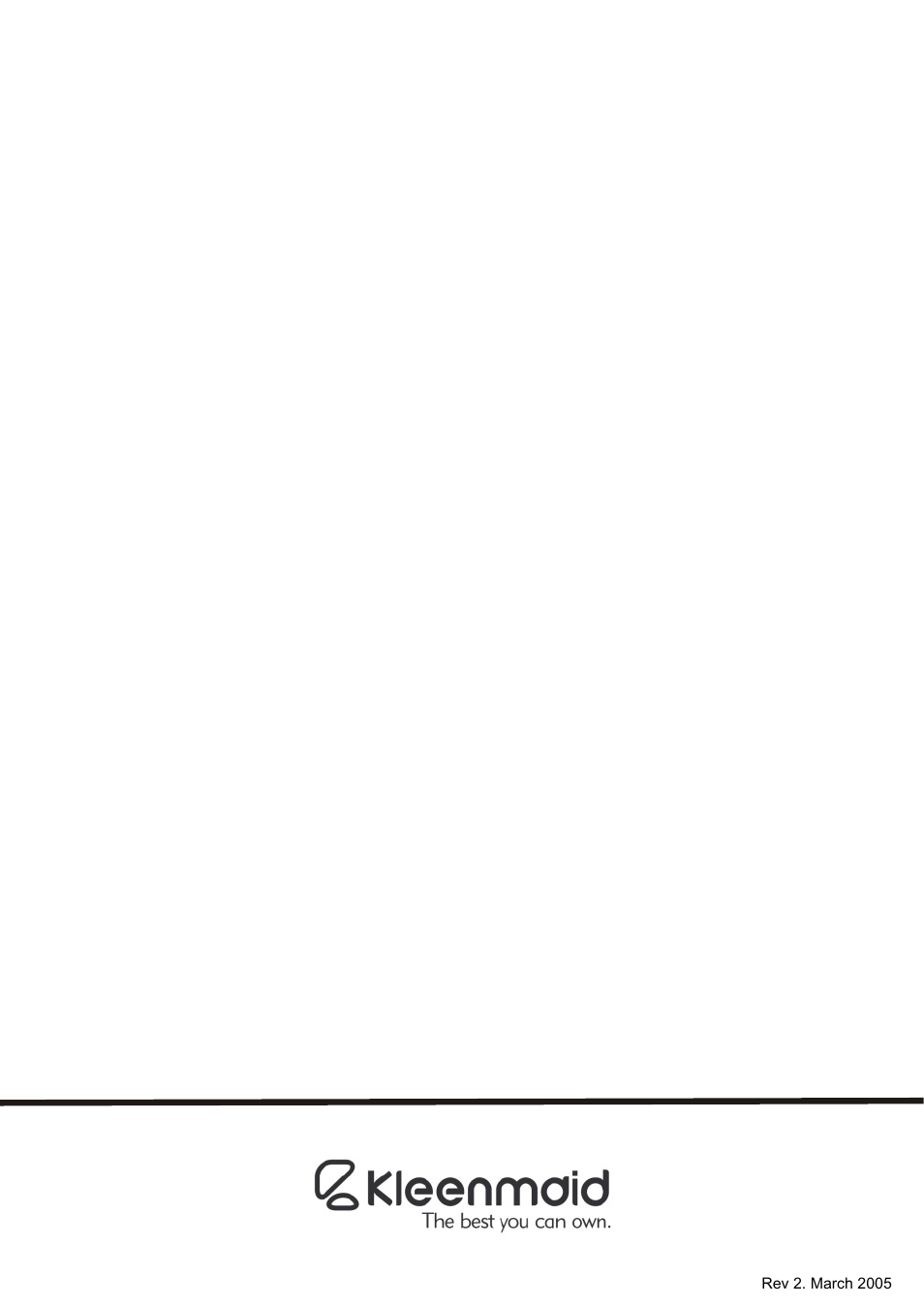 Kleenmaid TO600X User Manual | Page 32 / 32