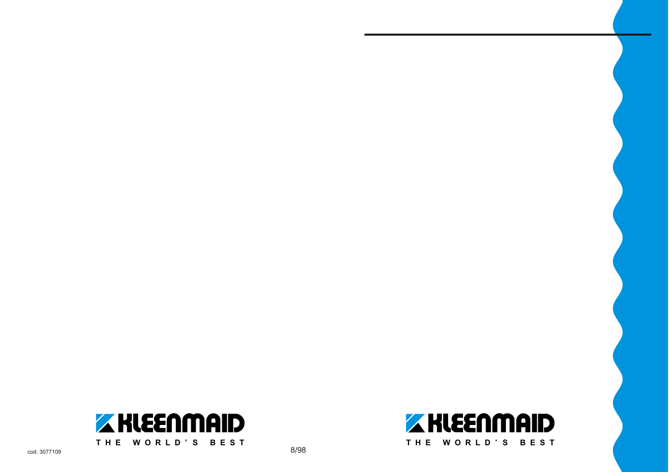 Kleenmaid TO5A User Manual | 6 pages