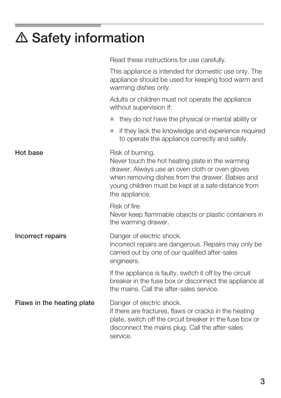 D safety information | Kleenmaid KWD140 User Manual | Page 4 / 15