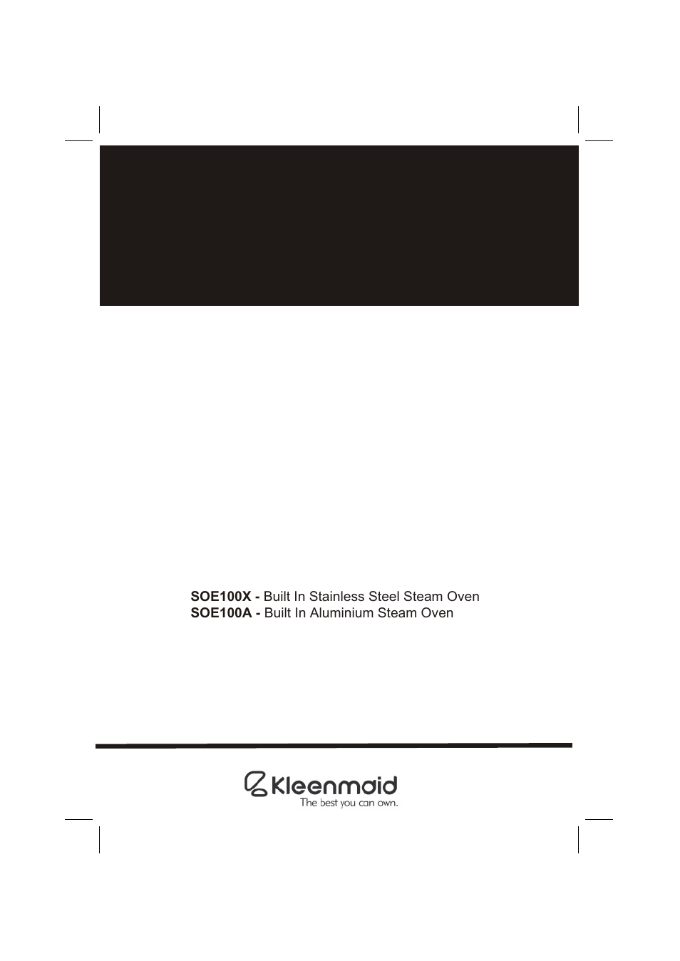 Kleenmaid SOE100A User Manual | 28 pages