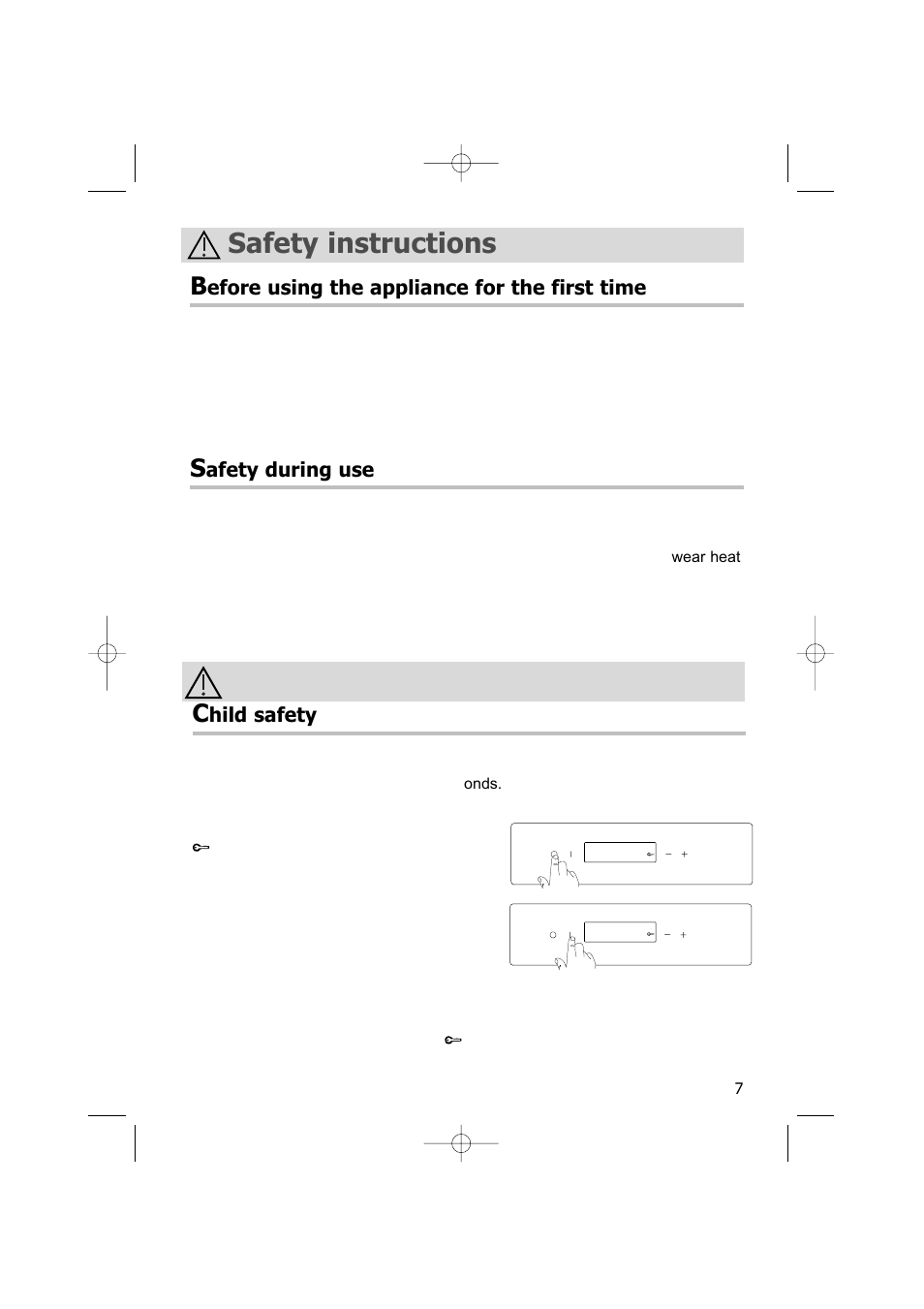 Safety instructions | Kleenmaid SOE100A User Manual | Page 7 / 28