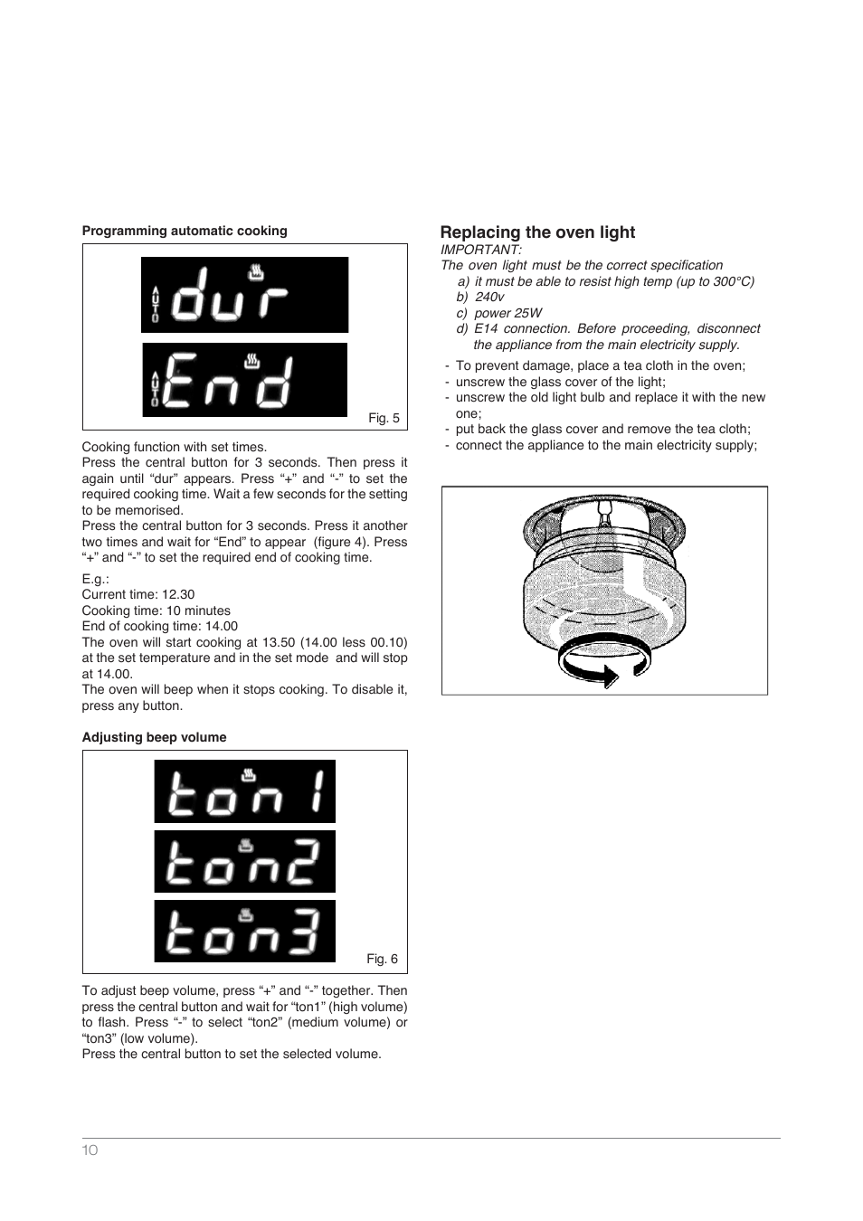 Replacing the oven light | Kleenmaid OMF6010 User Manual | Page 10 / 16