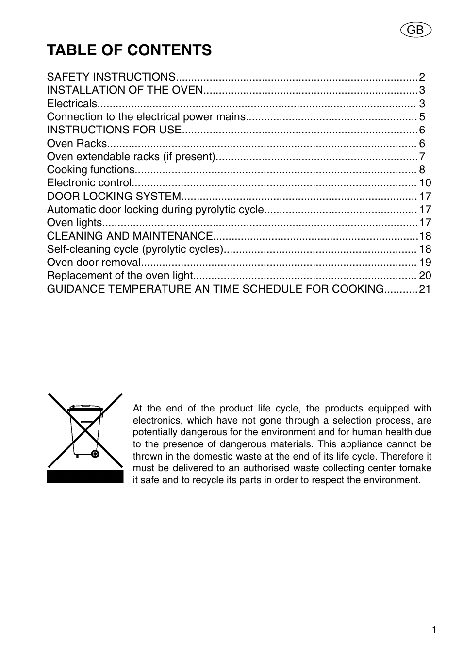 Kleenmaid OMFP6010 User Manual | Page 3 / 28