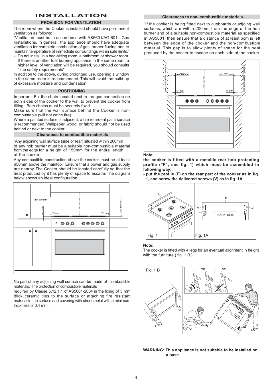 Installation | Kleenmaid OMFFS9010 User Manual | Page 4 / 16