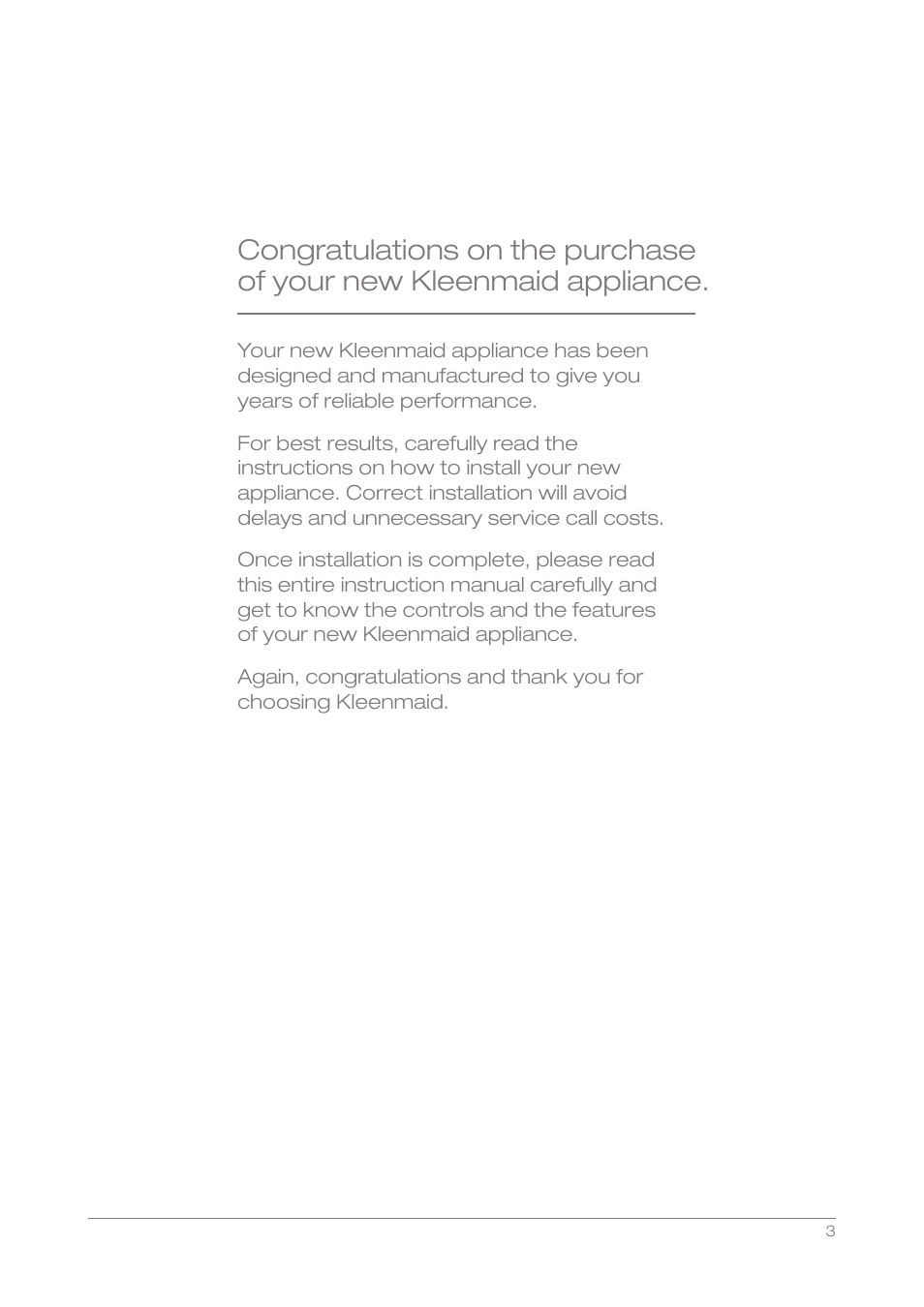 Kleenmaid GCT6020 User Manual | Page 3 / 20
