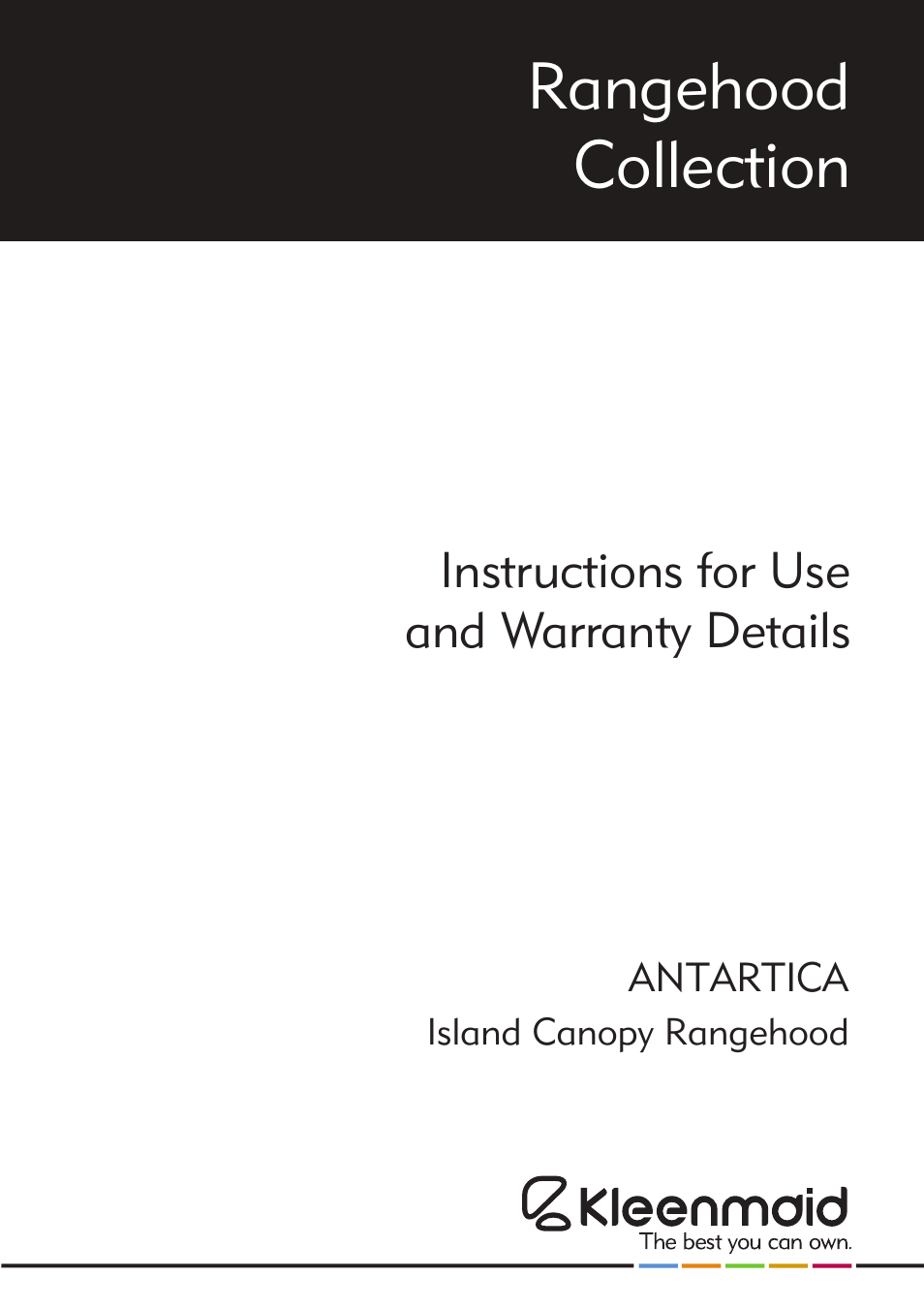 Kleenmaid ANTARTICA User Manual | 12 pages