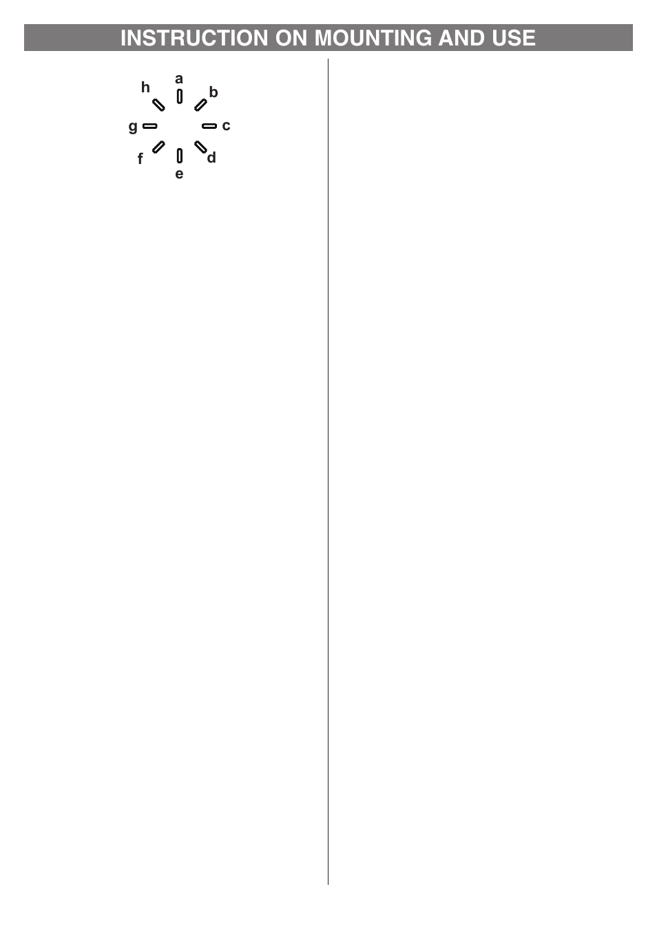 Instruction on mounting and use | Kleenmaid ANTARTICA User Manual | Page 9 / 12