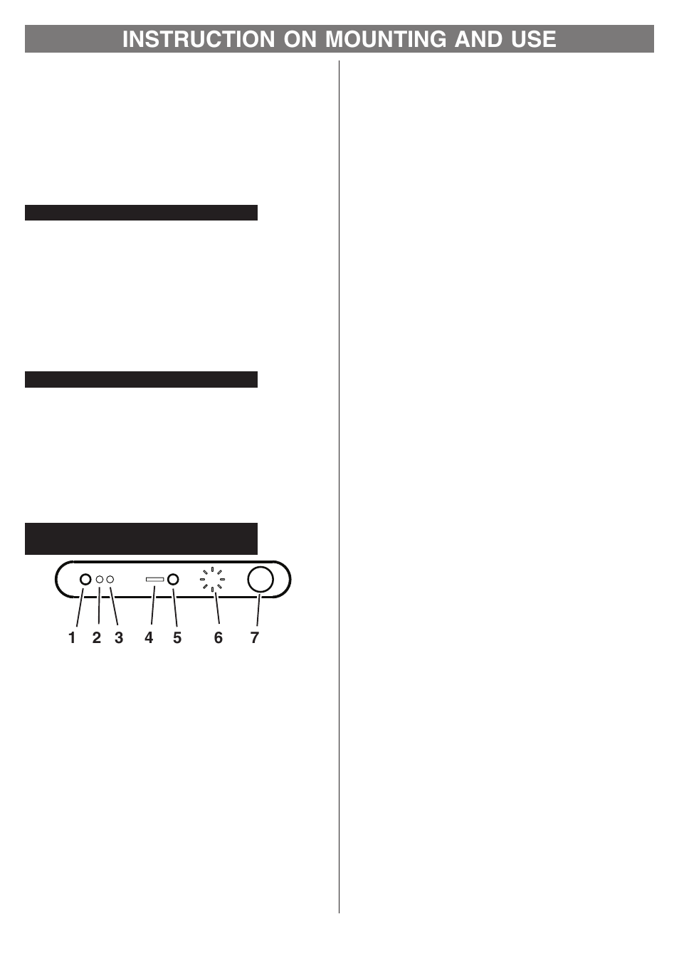 Instruction on mounting and use | Kleenmaid ARTICA User Manual | Page 6 / 12