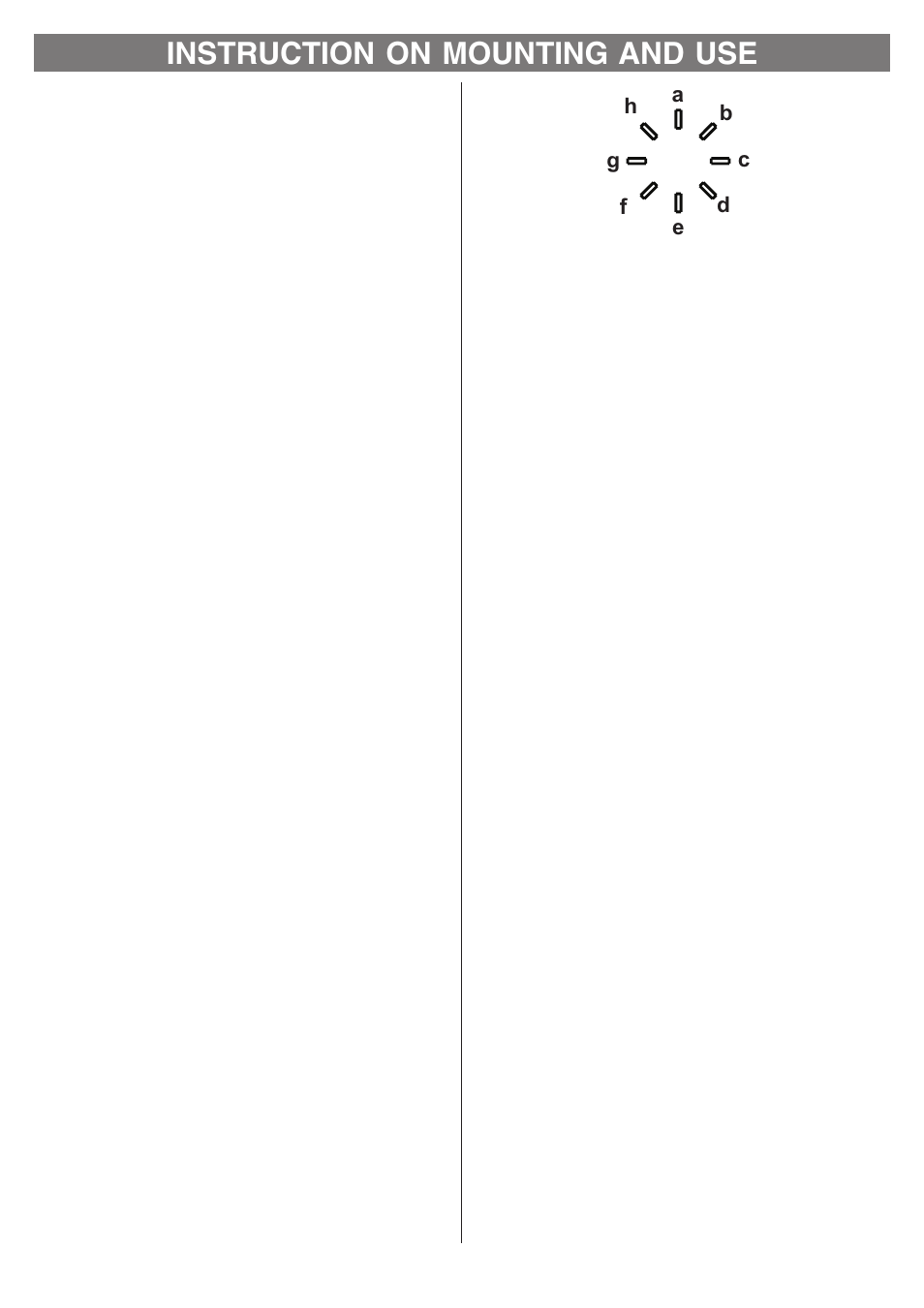 Instruction on mounting and use | Kleenmaid ARTICA User Manual | Page 7 / 12