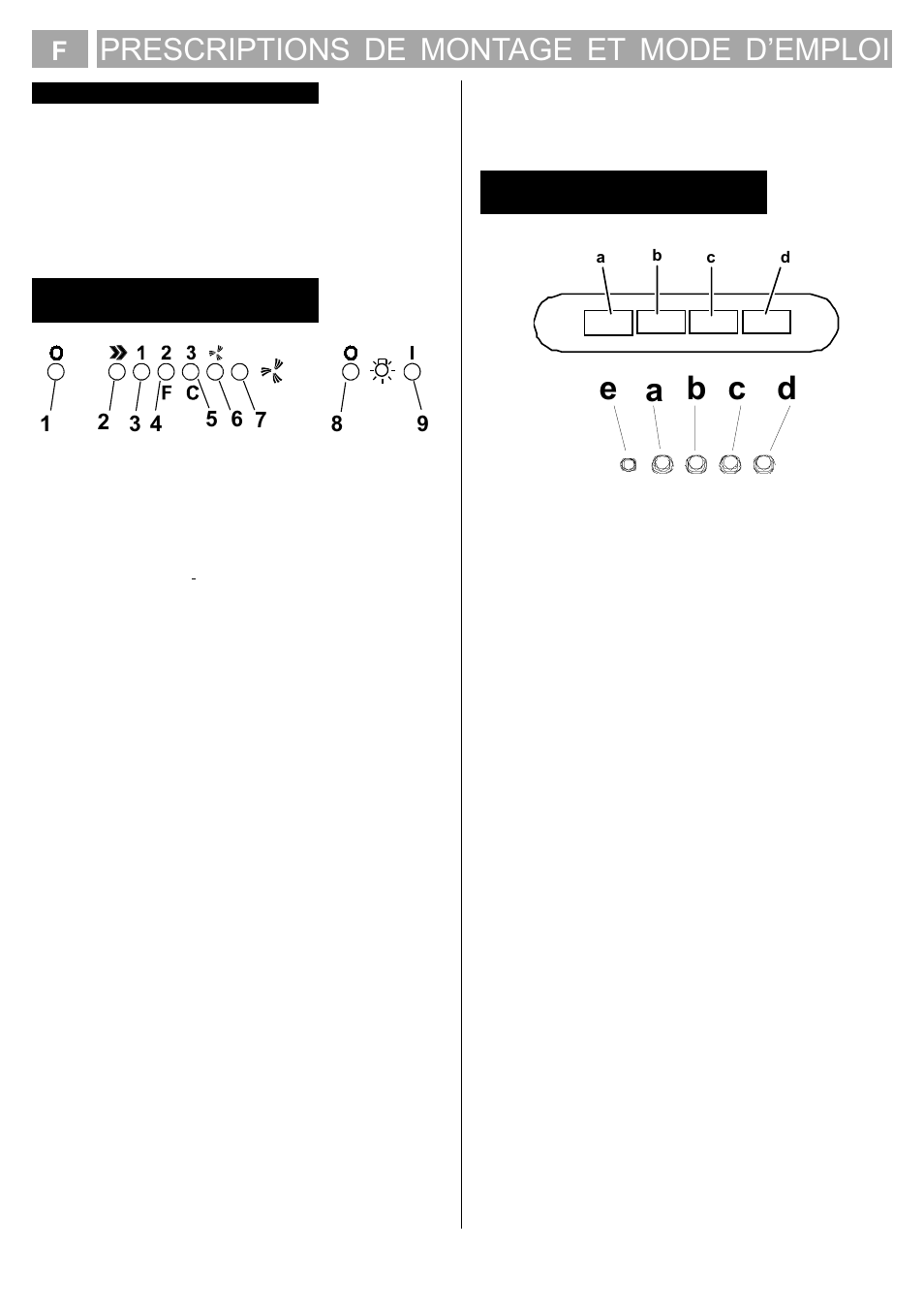 Prescriptions de montage et mode d’emploi | Kleenmaid AURORA90 User Manual | Page 12 / 30