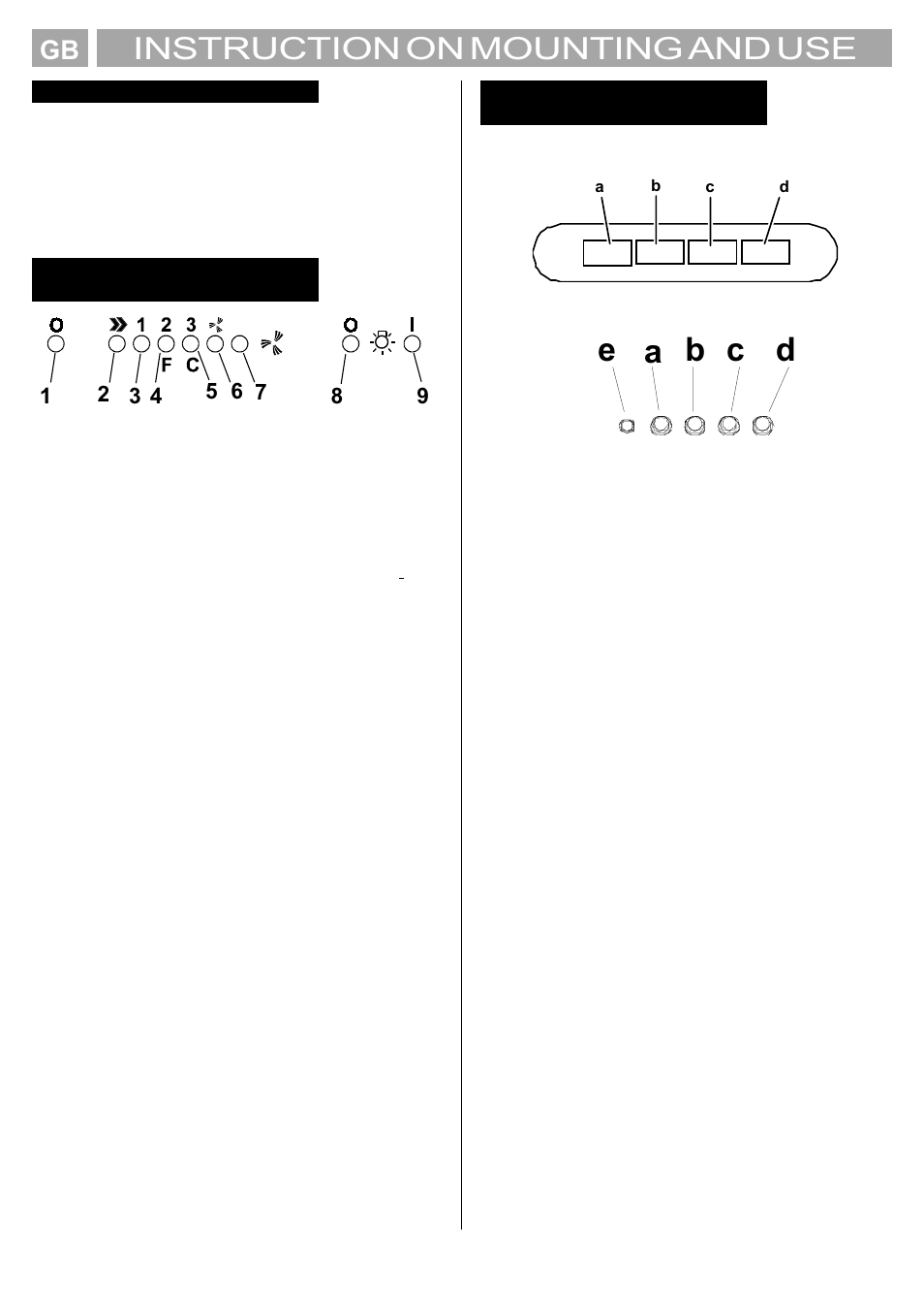Instruction on mounting and use | Kleenmaid AURORA90 User Manual | Page 9 / 30