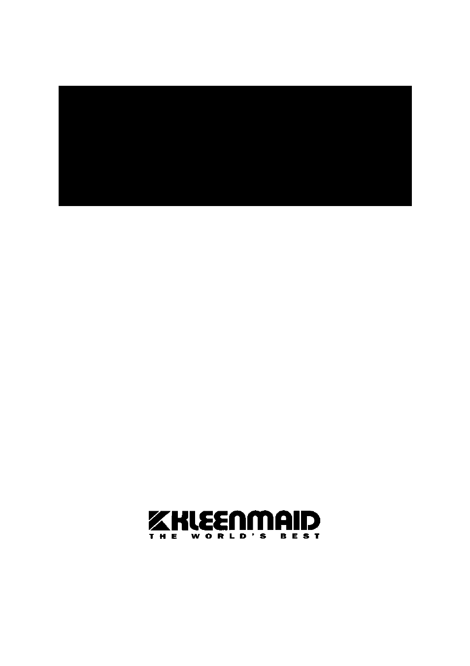 Kleenmaid BOX90 User Manual | 24 pages