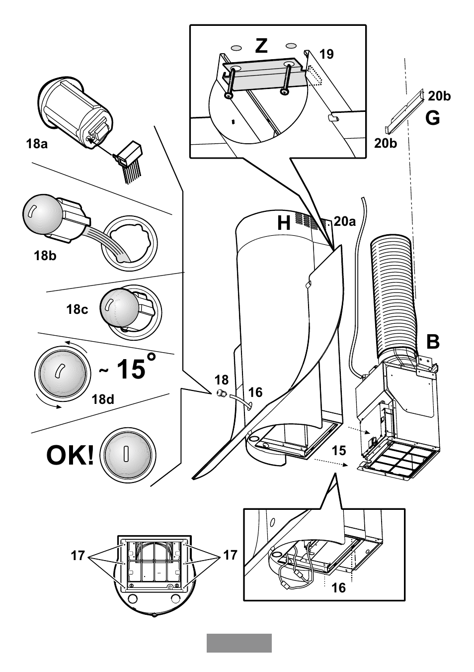 15° ok, Zg b | Kleenmaid CONCAVE User Manual | Page 5 / 12