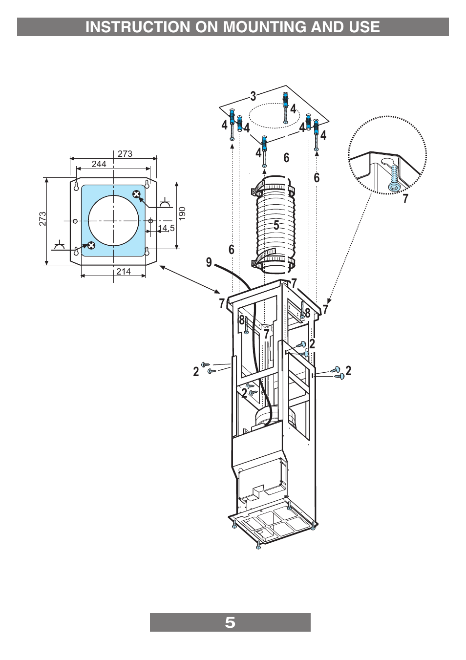 Instruction on mounting and use | Kleenmaid MENHIR User Manual | Page 4 / 12