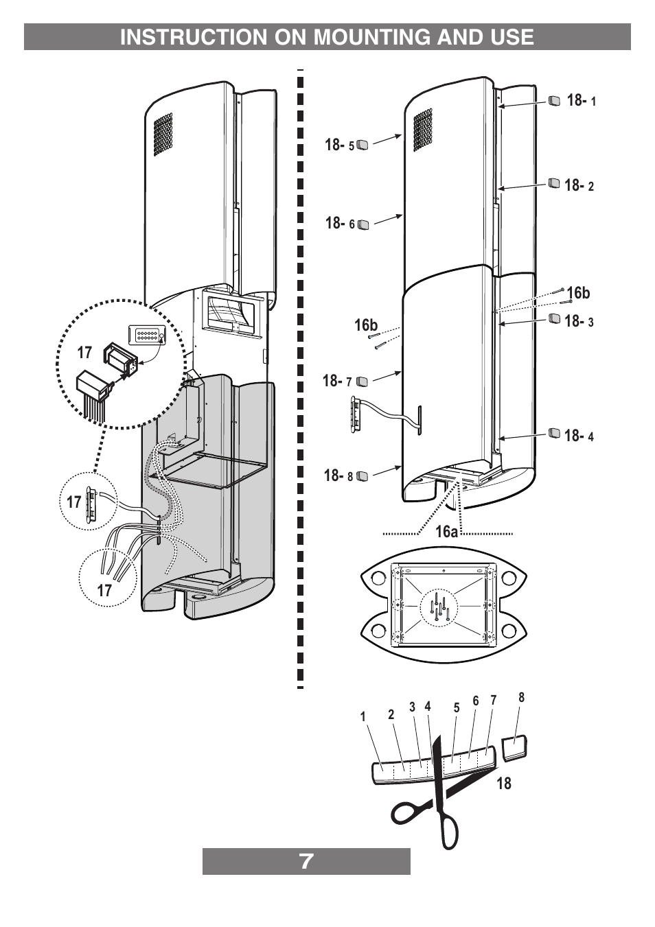 7instruction on mounting and use | Kleenmaid MENHIR User Manual | Page 6 / 12