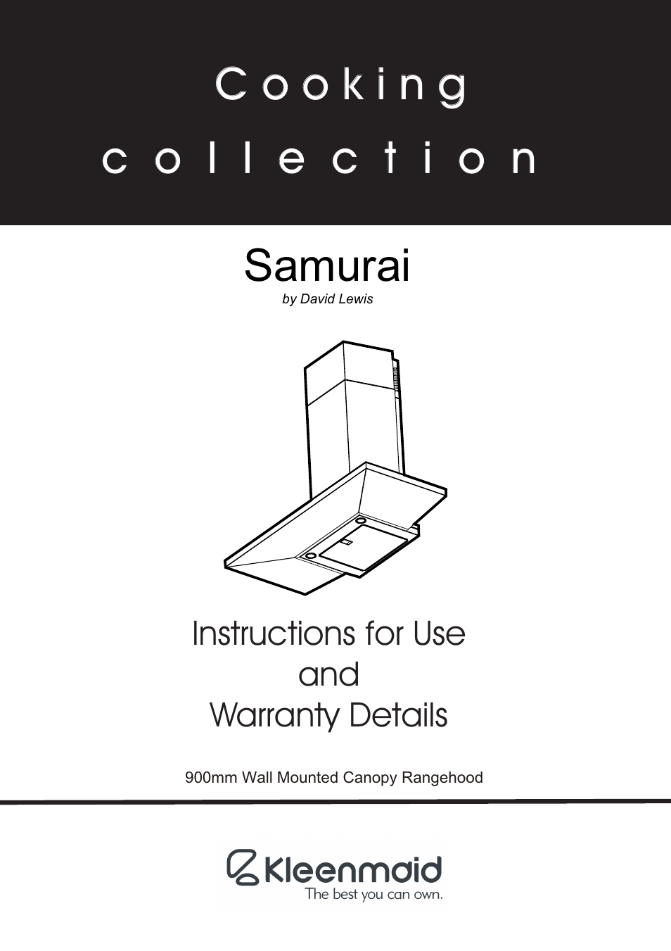 Kleenmaid SAMURAI User Manual | 12 pages