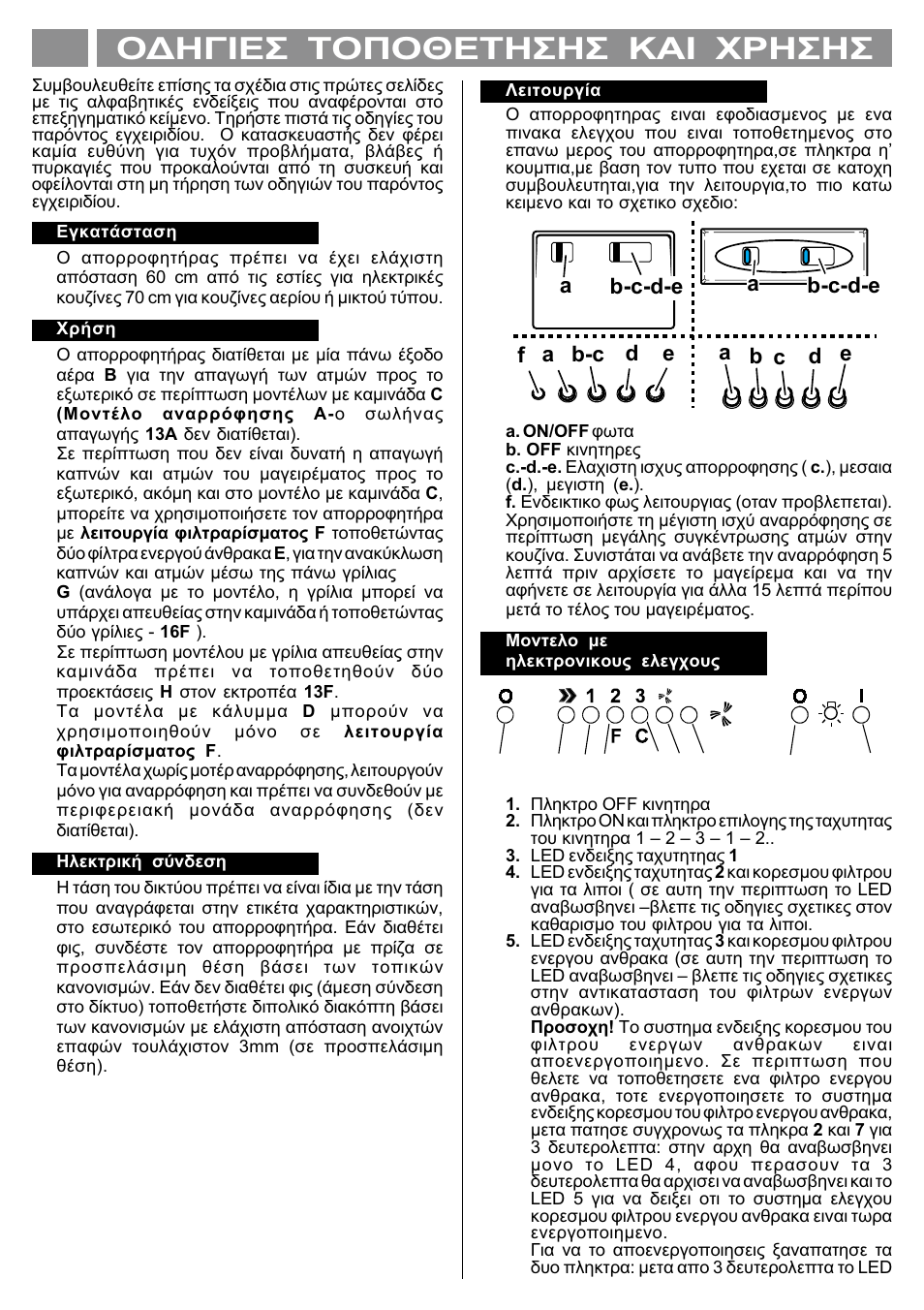 Ïäçãéåó ôïðïèåôçóçó êáé ×ñçóçó gr | Kleenmaid TONDA90 User Manual | Page 25 / 34