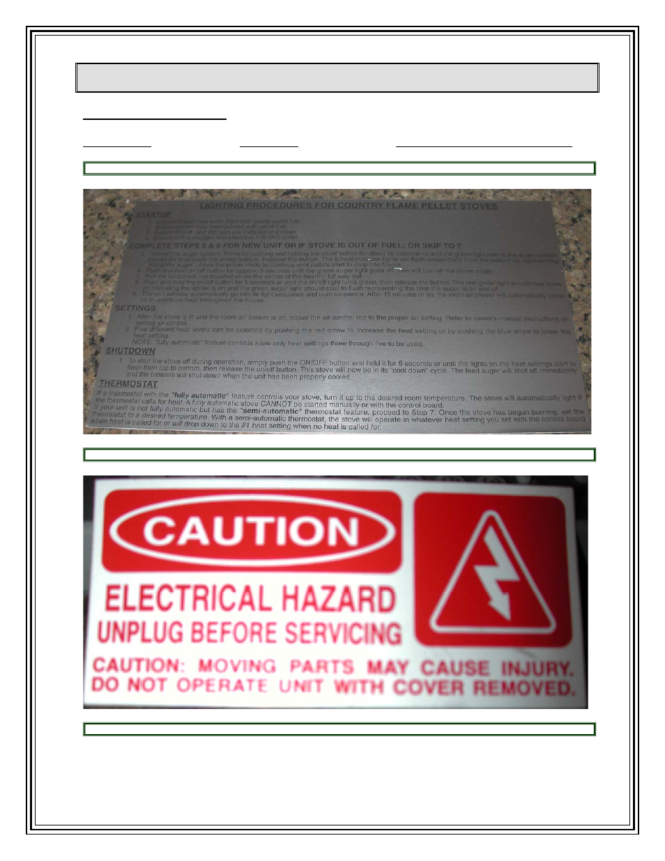 Appendix g: labels (cont’d) | Country Flame CF-04 User Manual | Page 58 / 58