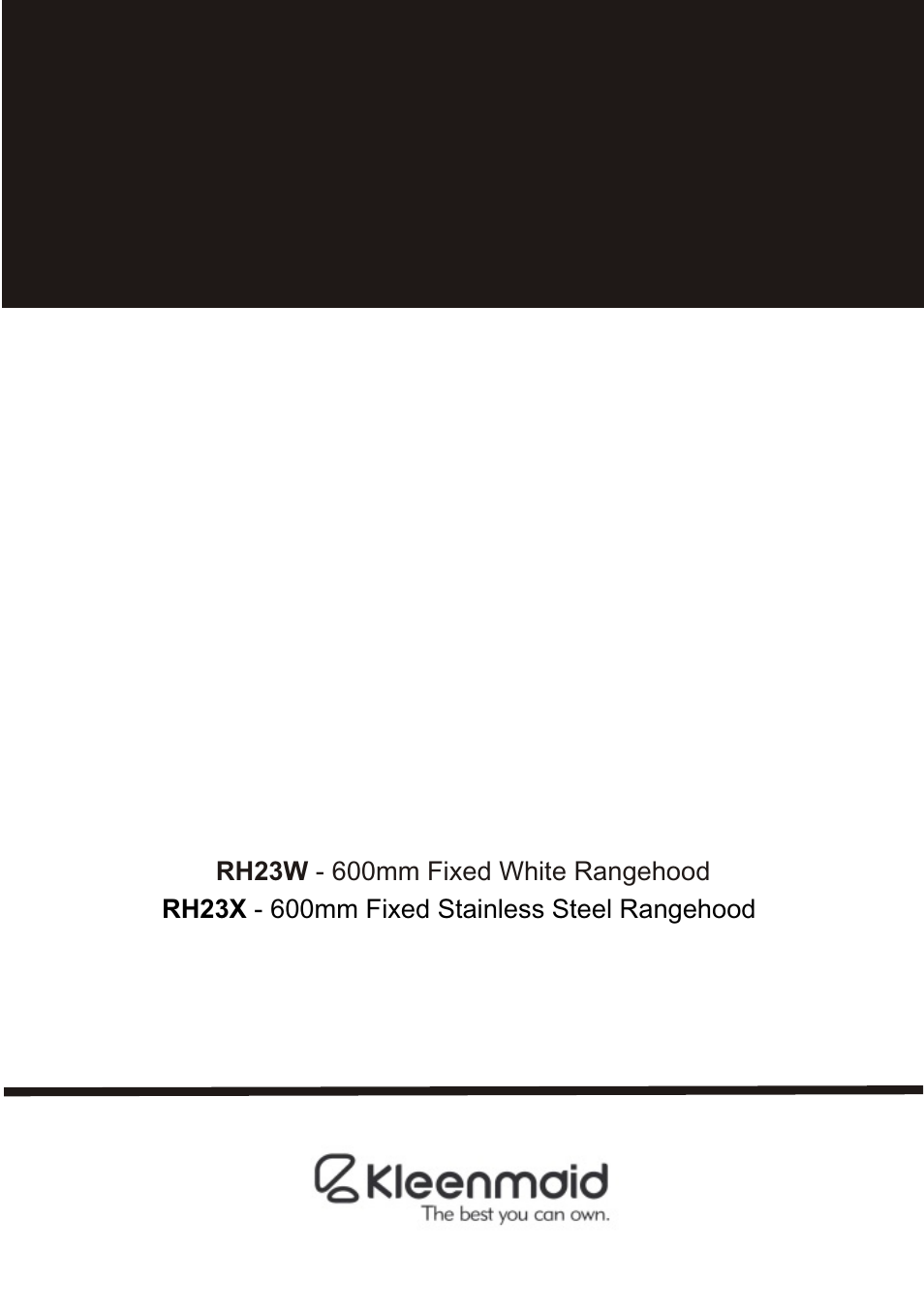 Kleenmaid RH23W User Manual | 7 pages