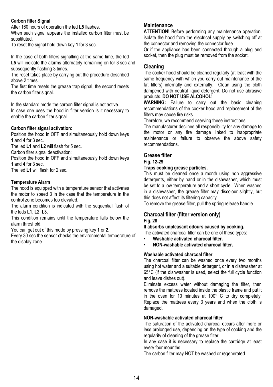 Kleenmaid RHMC60 User Manual | Page 12 / 16
