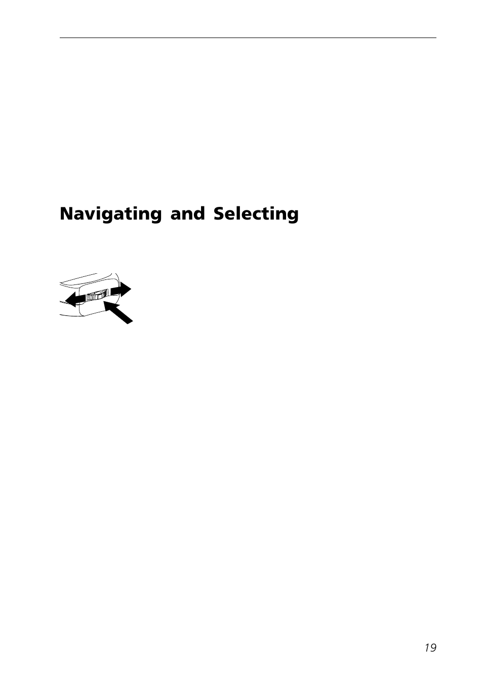 Navigating and selecting, Reset, Selecting | Navigation control (nav) | C Technologies Mobile Information Collector C-Pen User Manual | Page 19 / 95