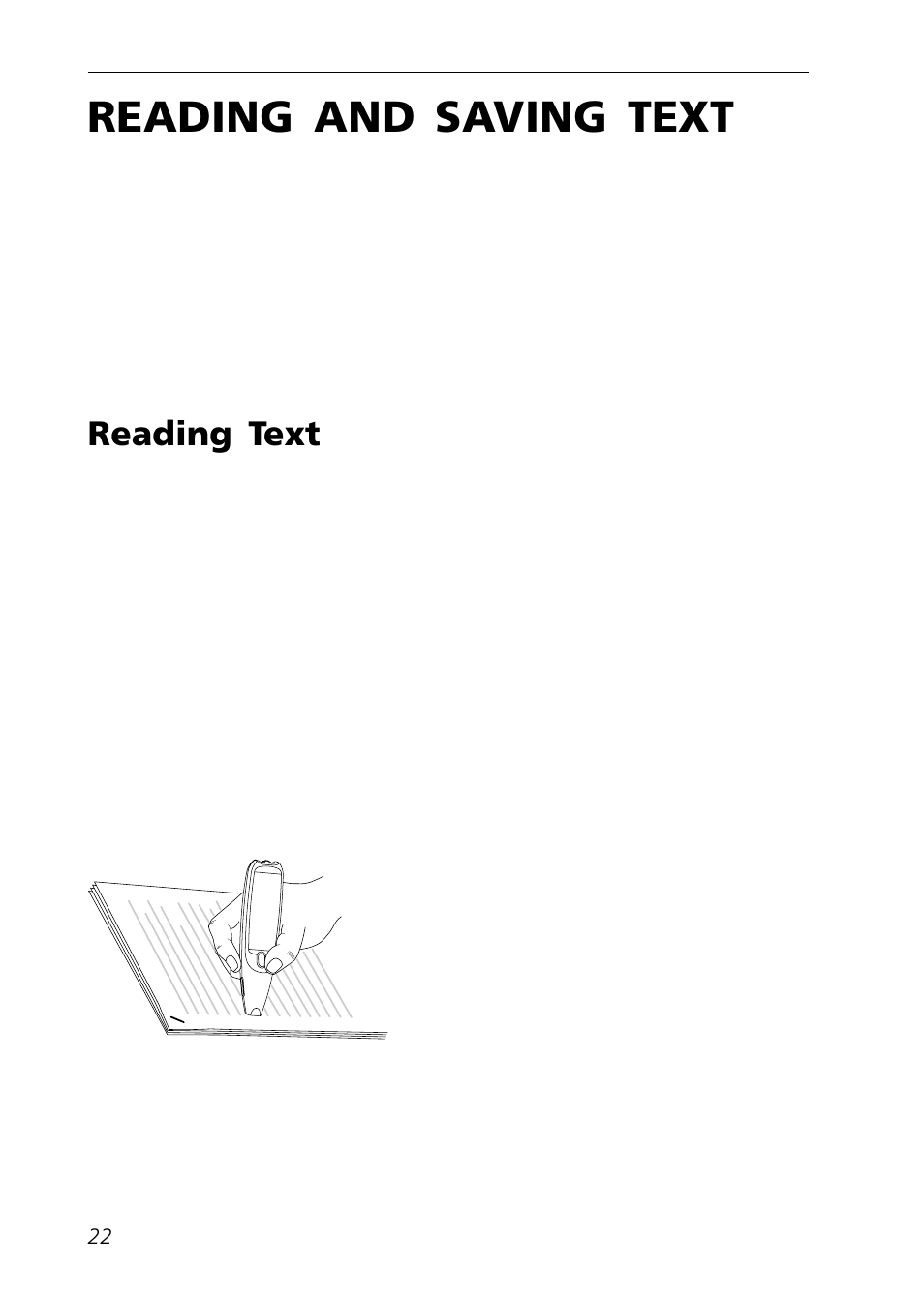 Reading and saving text, Reading text | C Technologies Mobile Information Collector C-Pen User Manual | Page 22 / 95
