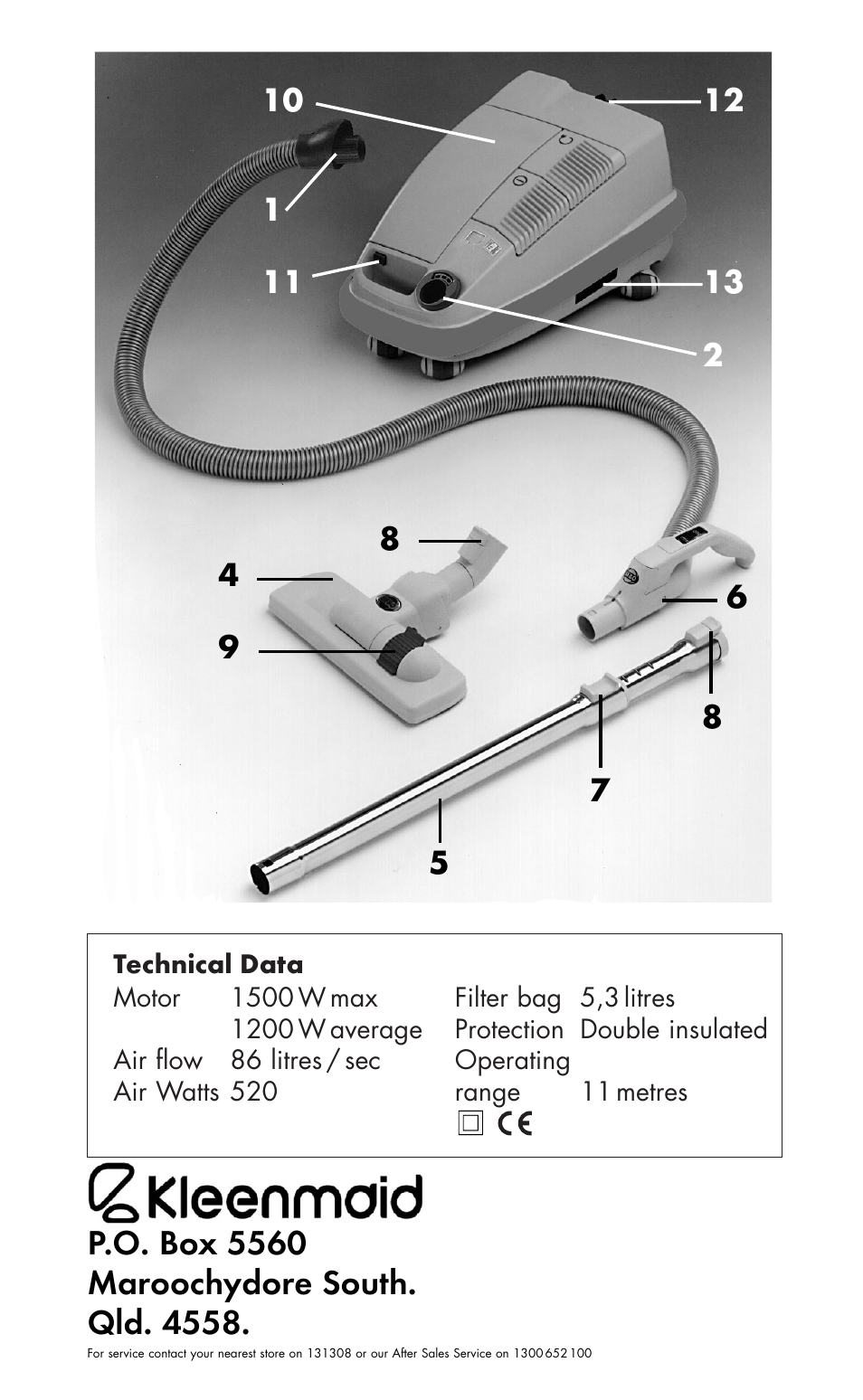 Kleenmaid VC320 User Manual | Page 8 / 8