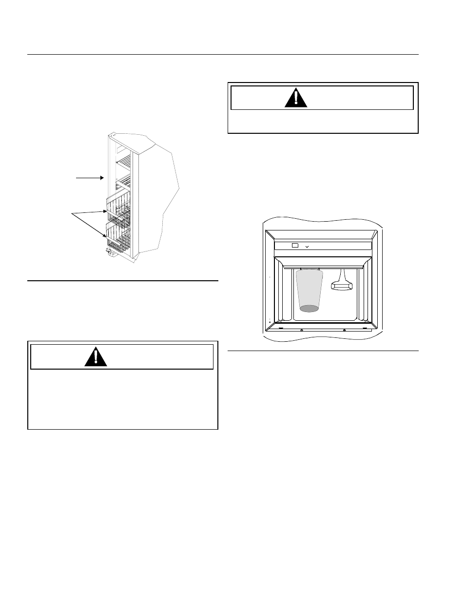 Ice ‘n’ water, Dispenser (some models) caution, Caution | Kleenmaid V Series User Manual | Page 12 / 17