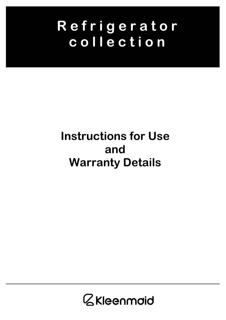 Kleenmaid RFS140 User Manual | 17 pages