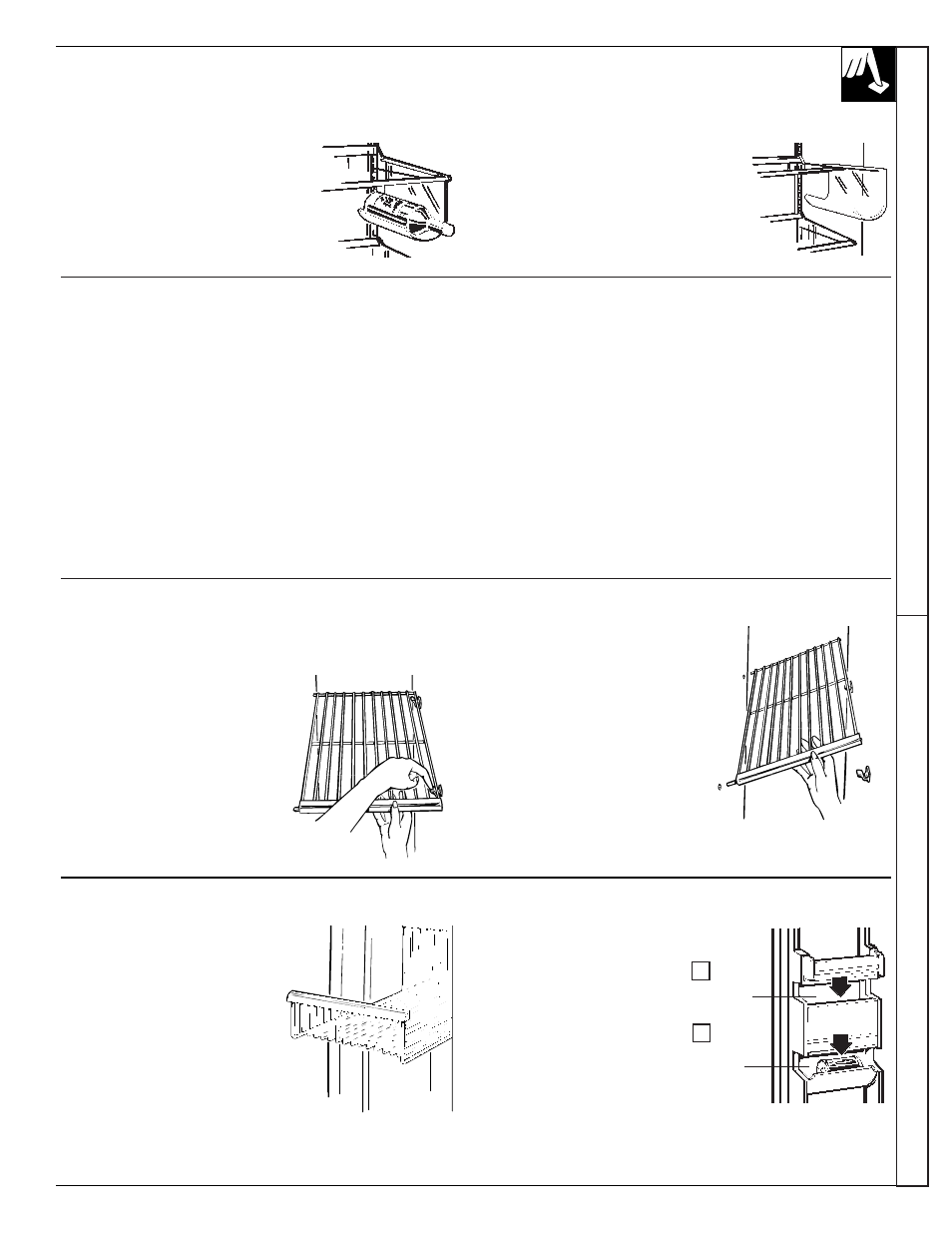 Freezer compartment, Freezer compartment , 12, Shelves fr eezer compar tment | Kleenmaid TFG27PFXA User Manual | Page 11 / 72