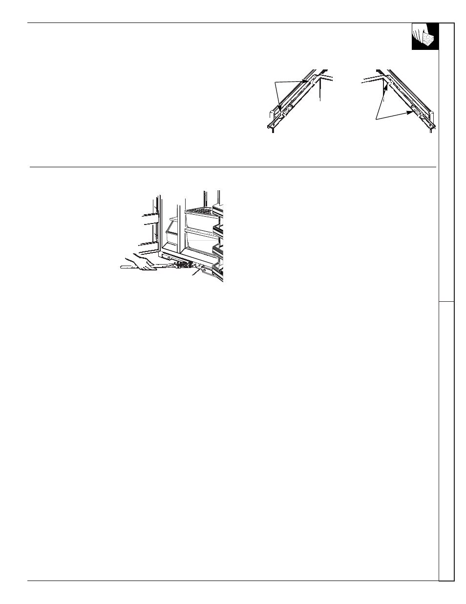 Cleaning—behind refrigerator, Drawer removal, Under refrigerator | Fr eezer compar tment car e and cleaning | Kleenmaid TFG27PFXA User Manual | Page 13 / 72