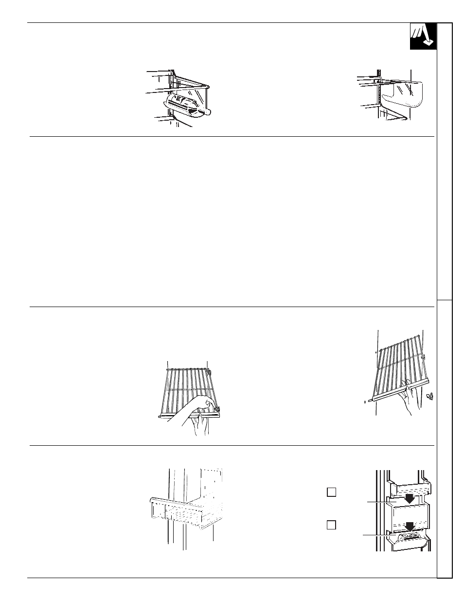 Compartimento del congelador, Estanterías compar timento del congelador | Kleenmaid TFG27PFXA User Manual | Page 57 / 72